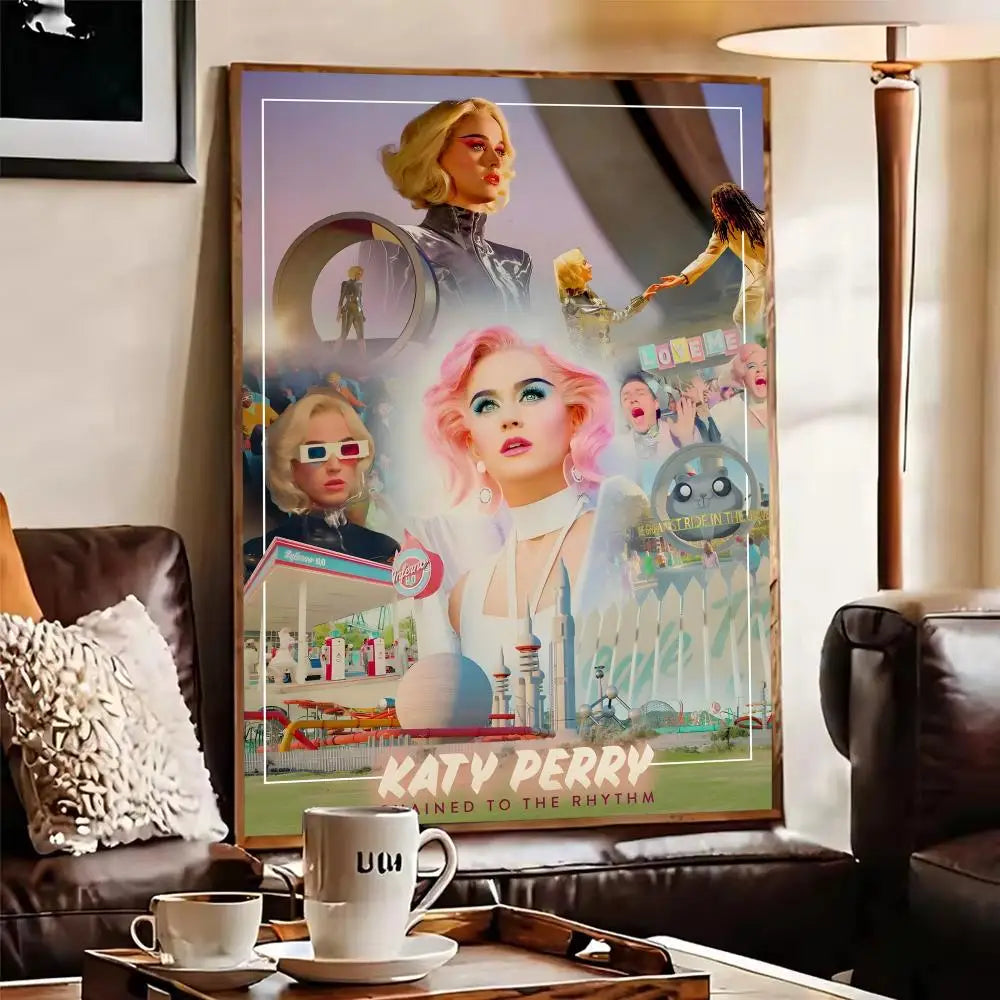 Katy Perry Self-Adhesive Poster Sticker | HD Wall Art Decor Wall Art Poster Axl