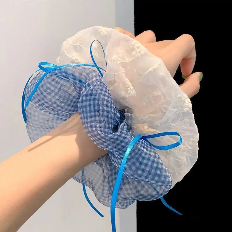 Leopard Print Hair Scrunchie – Large Elastic Retro Hair Tie