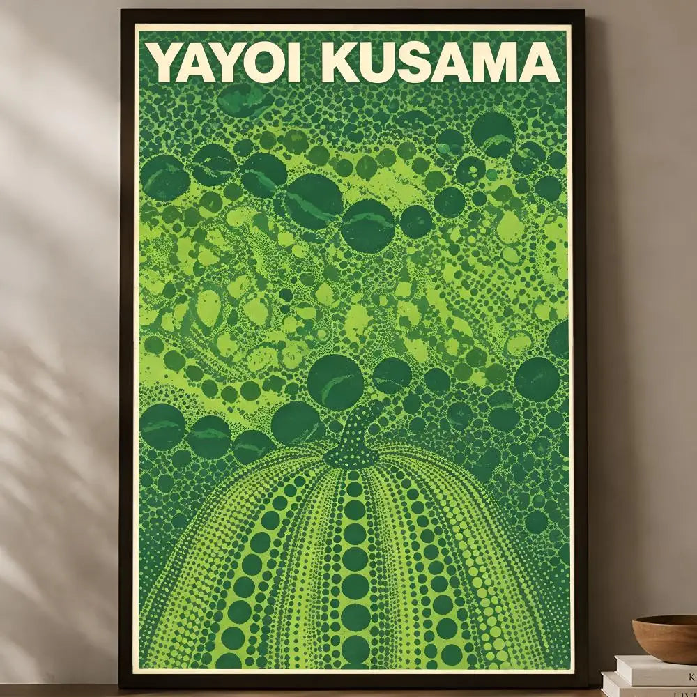 Yayoi Kusama Wall Art Poster – Self-Stick Waterproof HD Wall Art Poster Axl White18 15X20cmNoframe