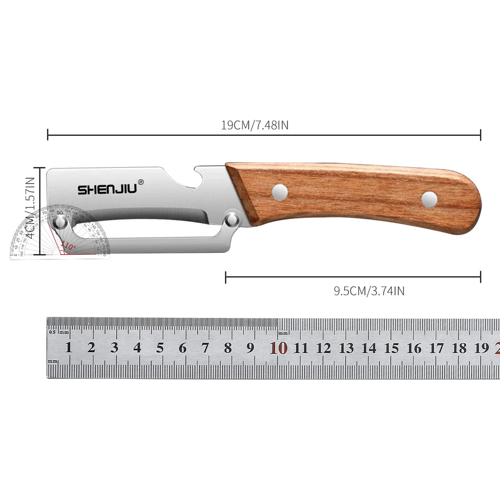 Stainless Steel Peeler with Wooden Handle | Fruit & Veg Tool Vegetable Peeler Axl