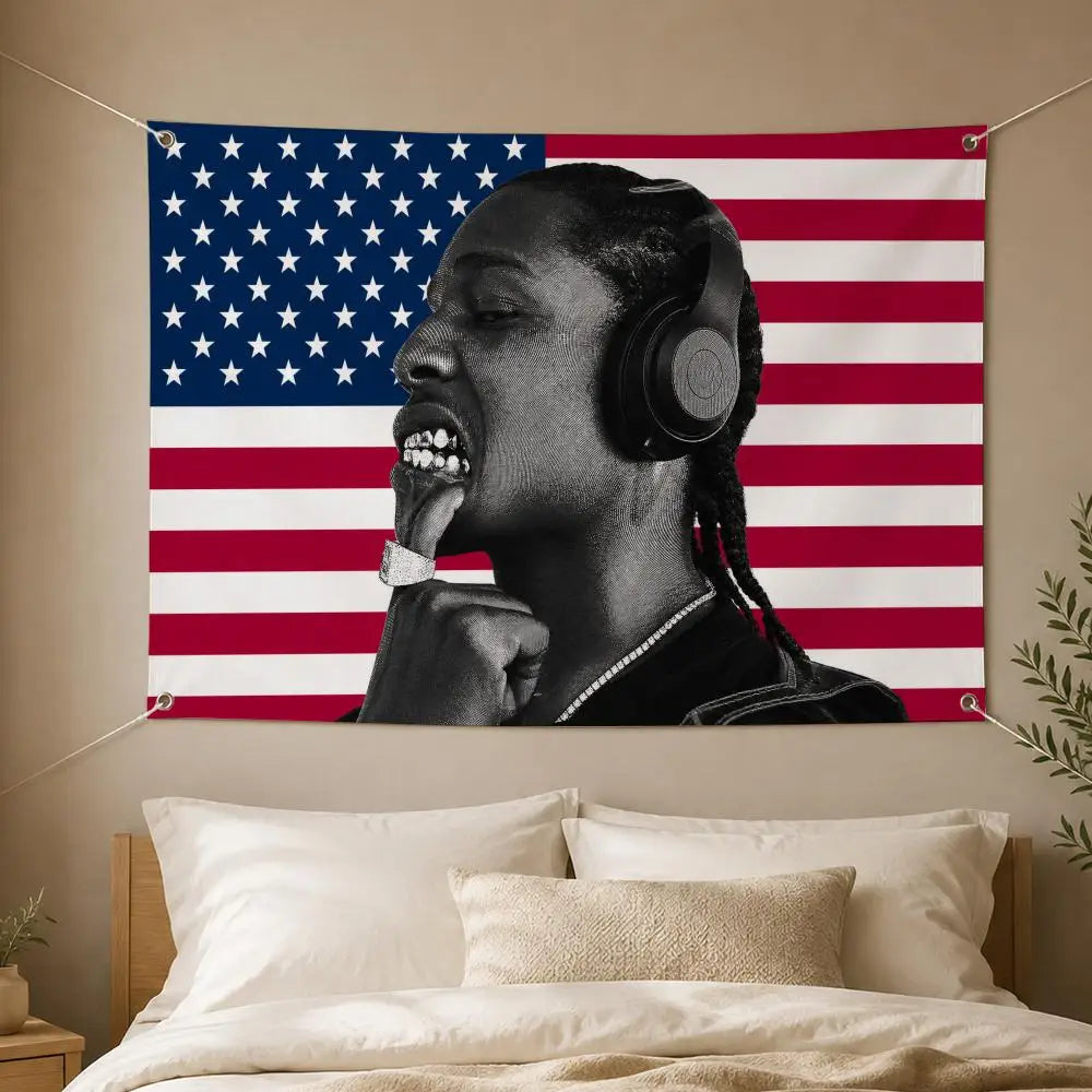 A$AP Rocky Decorative Flag Banner – Garden, Porch & Home Decor Decorative Flag Banner Axl