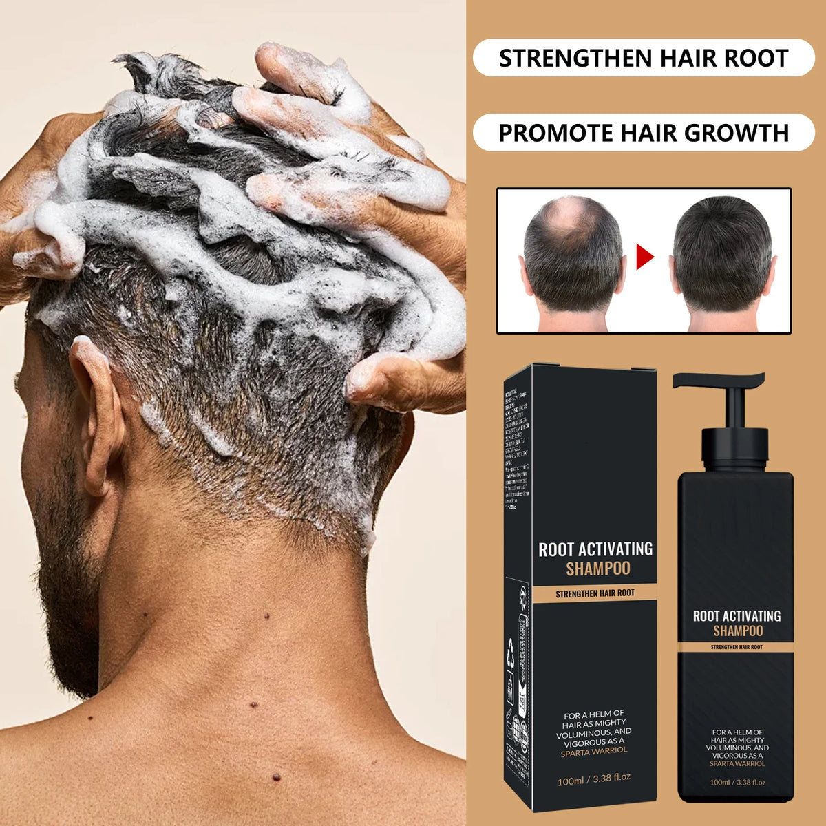 Men's Ginger & Licorice Scalp Care Volumizing Shampoo 100ml Scalp Care Shampoo Axl