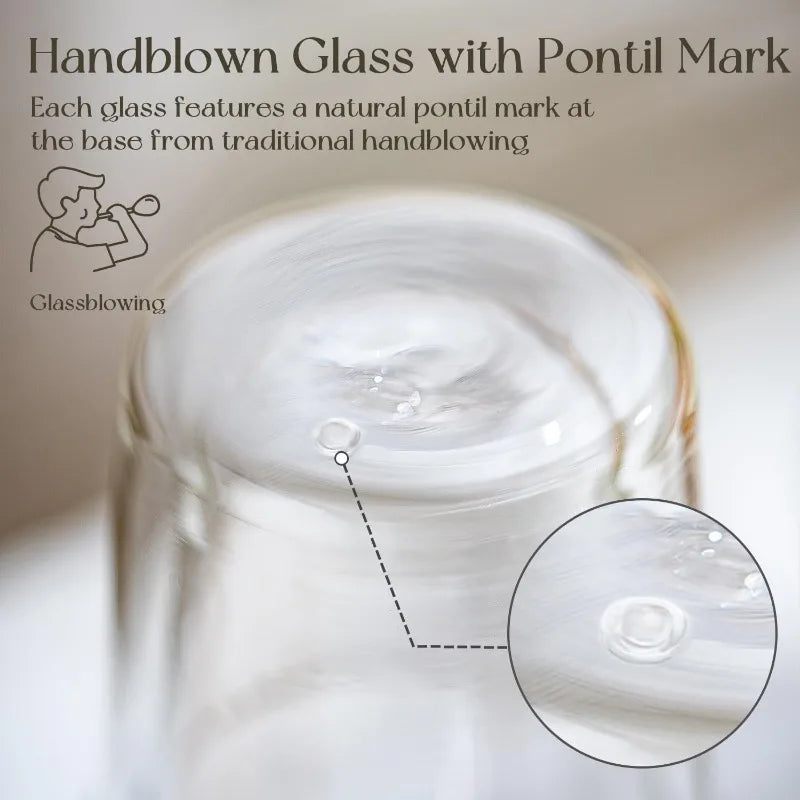 KEMORELA 473ml Double Wall Glass Tumbler Set of 2 | Insulated Glass Tumbler Set Axl