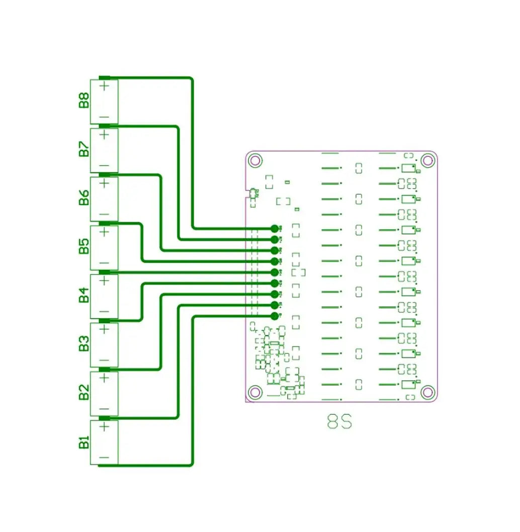 5A Active Battery Equalizer Balancer Board 3S 4S 6S 8S BMS Battery Balancer Board Axl