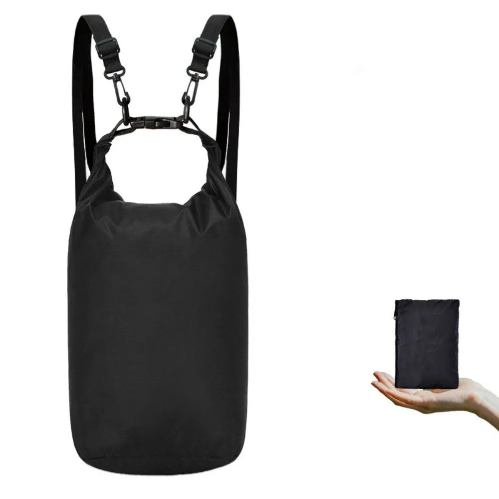 Waterproof Dry Bag 15/20L – Foldable Roll-Top Drifting Backpack Waterproof Dry Bag Axl Black-15 L