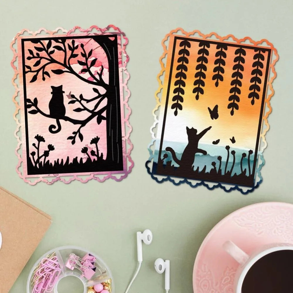 Cat Frame Metal Cutting Dies – Scrapbooking & Card Making Craft Cutting Dies Axl