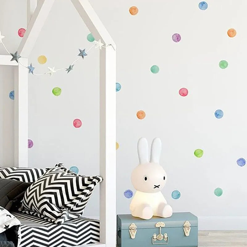 29 Pcs Baby Wall Decals – Colorful Dot Nursery Stickers Nursery Wall Decals Axl