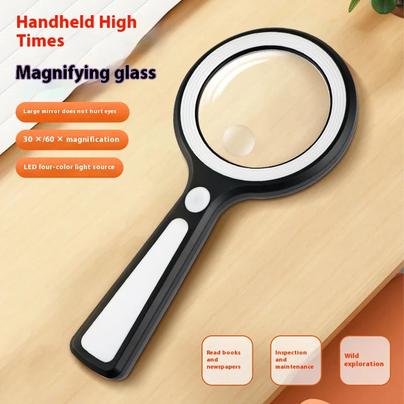 Rechargeable Handheld Magnifying Glass with LED Light Illuminated Magnifier Axl