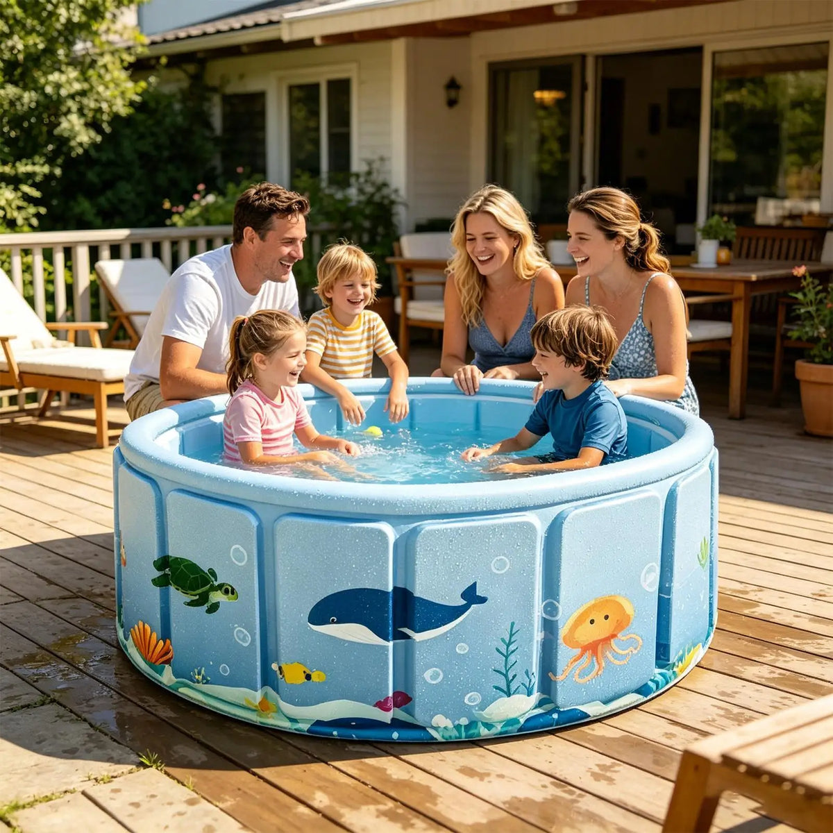 Foldable Dog & Kids Pool – Portable Backyard Swimming Tub Foldable Swimming Pool Axl
