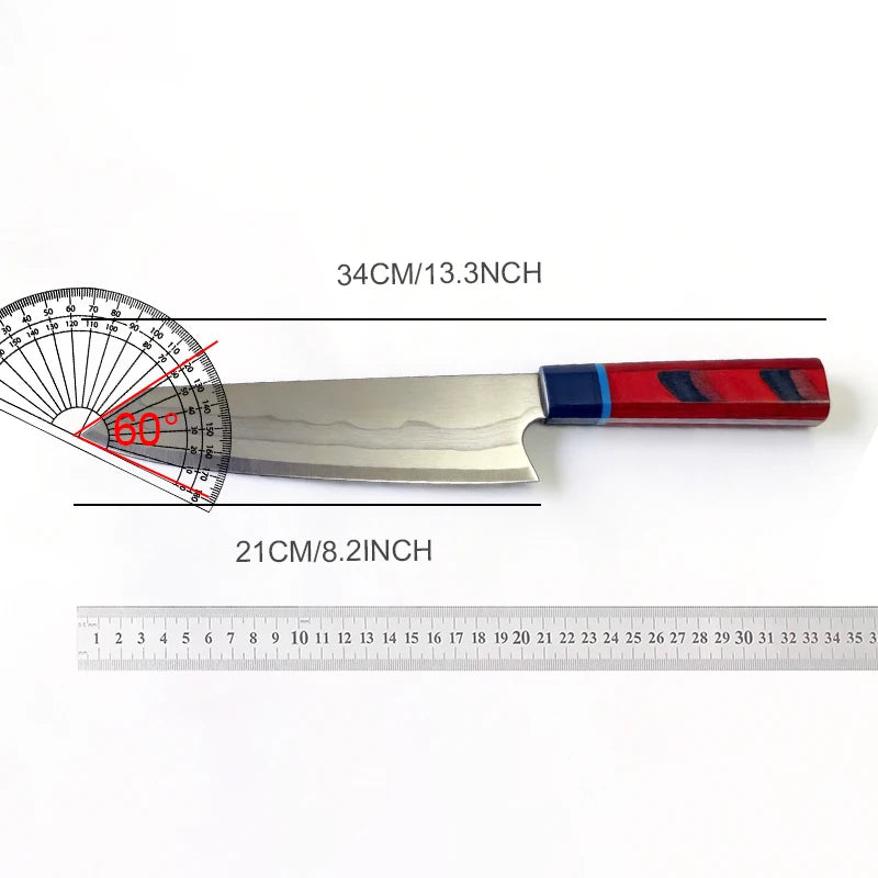 VG10 Damascus Chef Knife | Wood Handle | 205mm Sharp Blade Damascus Chef Knife Axl
