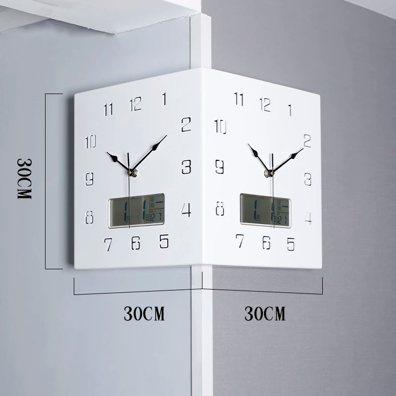 Modern Silent Wall Clock 30cm Wood Square – Home Decor Silent Wall Clock Axl Style B