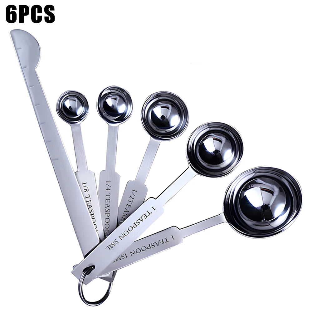 Stainless Steel Measuring Cups & Spoons Set | 1/4/6 PCS Measuring Cup Set Axl 6pcs