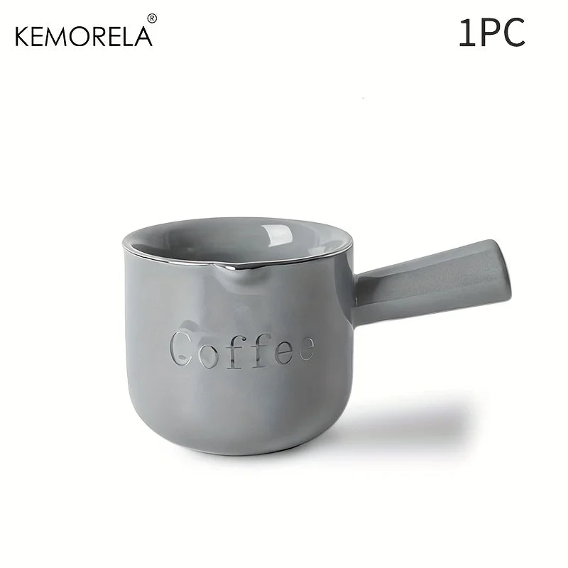 KEMORELA Ceramic Espresso Measuring Cup 3oz 90ml – Pink & Gray Ceramic Measuring Cup Axl 1PCS Grey 90ml