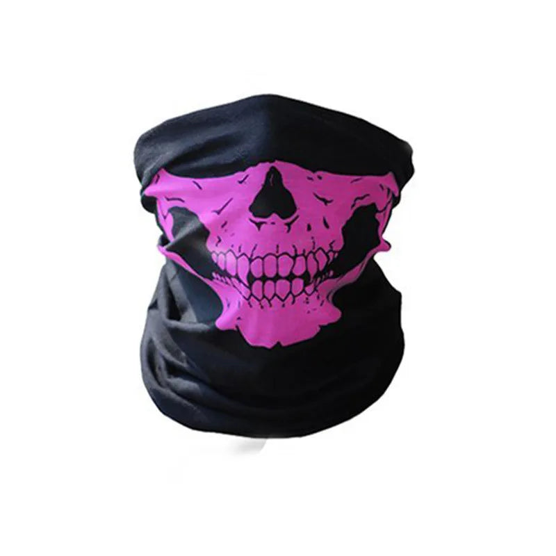 Skull Neck Gaiter Balaclava – Seamless Multifunctional Turban Neck Gaiter Mask Axl pink