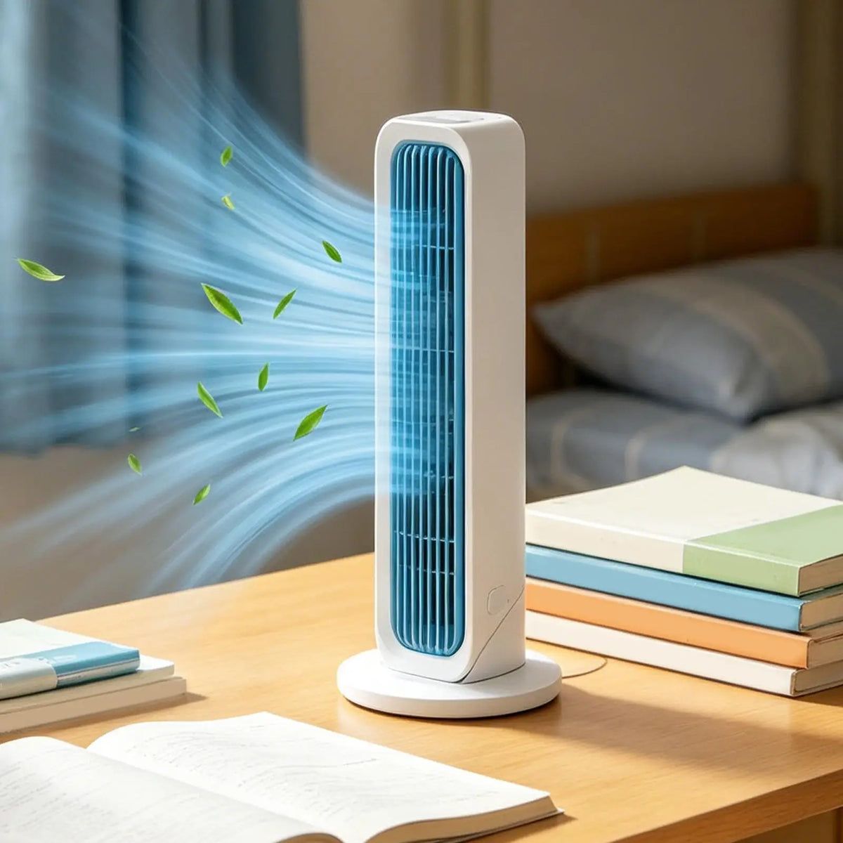 Bladeless Tower Fan 3 Modes Remote Control 4000mAh Battery Bladeless Tower Fan Axl