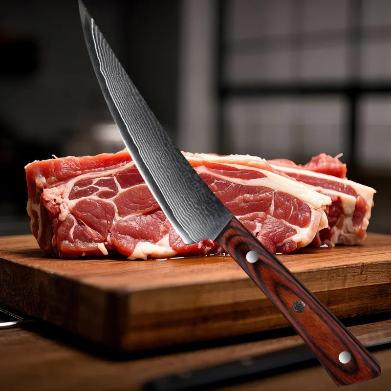 5.5" Damascus Steel Boning Knife – 67-Layer Professional Blade Damascus Boning Knife Axl