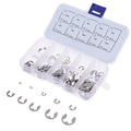 120Pc Stainless Steel E-Clip Retaining Circlip Kit M1.5–M10 Retaining Circlip Kit Axl one size