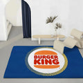 Burger Print Flannel Floor Mat – Non-Slip Soft Indoor Rug Flannel Floor Mat Axl White2 50x80cm