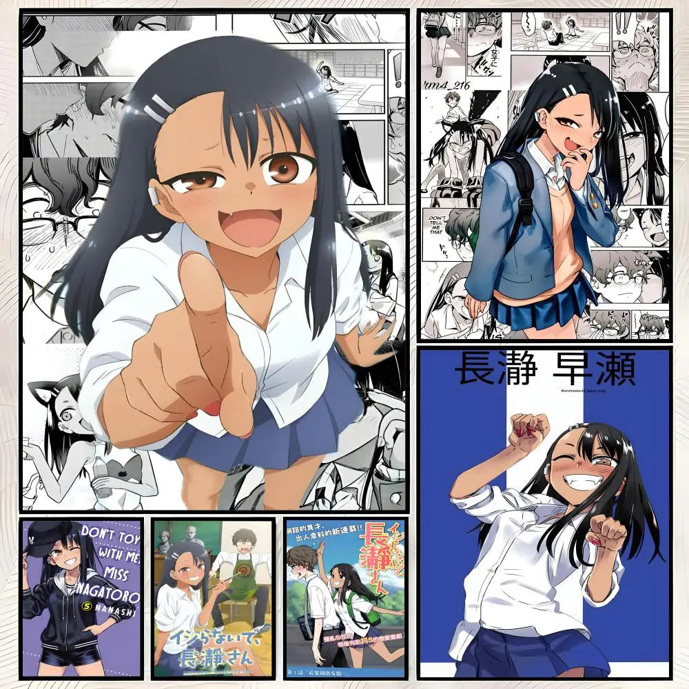 Miss Nagatoro Self-Stick HD PVC Wall Poster | Anime Decor Anime Wall Poster Axl