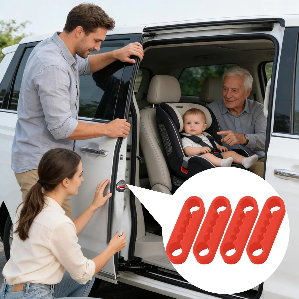 Car Door Shock Absorber Silicone Damper Cushion Pads 4 Pcs Car Door Damper Pad Axl