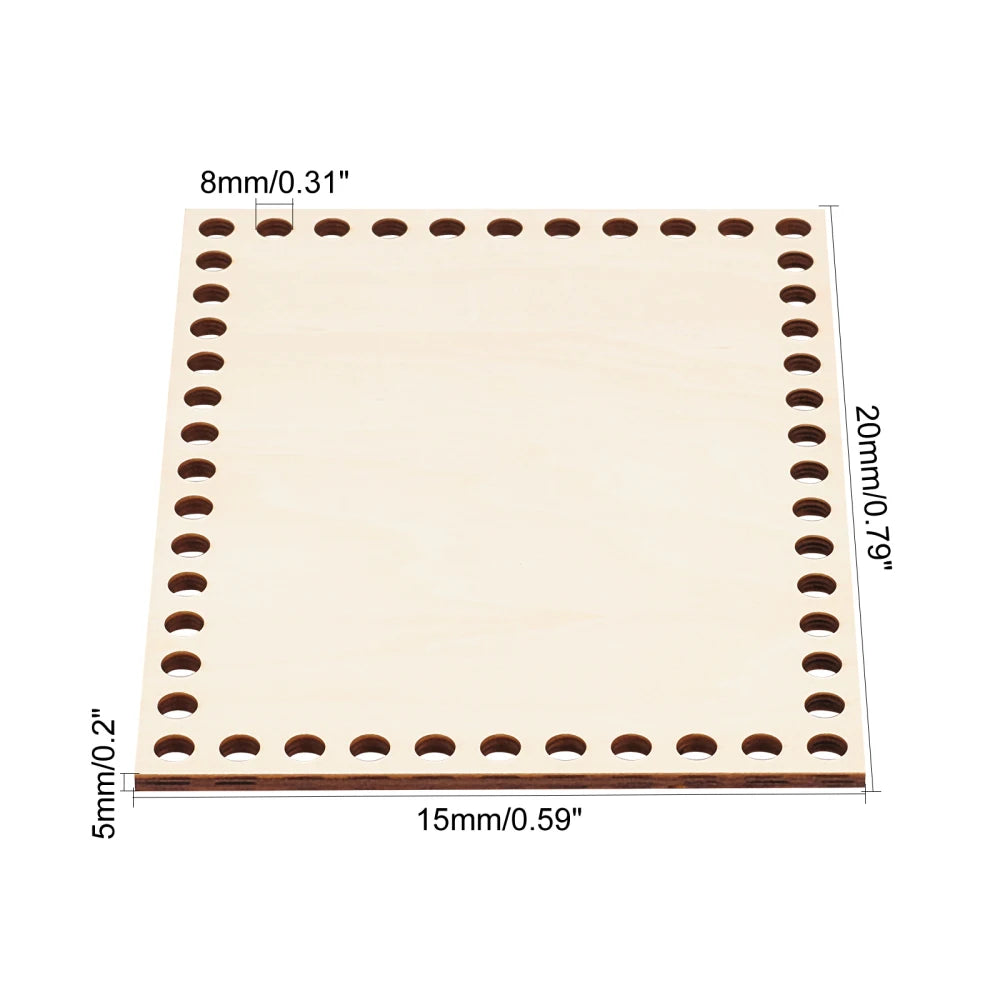 Oval Wood Crochet Basket Base 35x25cm | DIY Knitting Base Crochet Basket Base Axl AECH04-01755