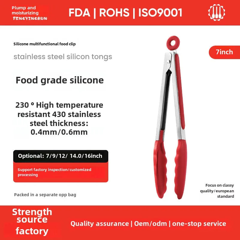 Silicone BBQ Tongs – Heat-Resistant Stainless Steel Kitchen Tool BBQ Kitchen Tongs Axl