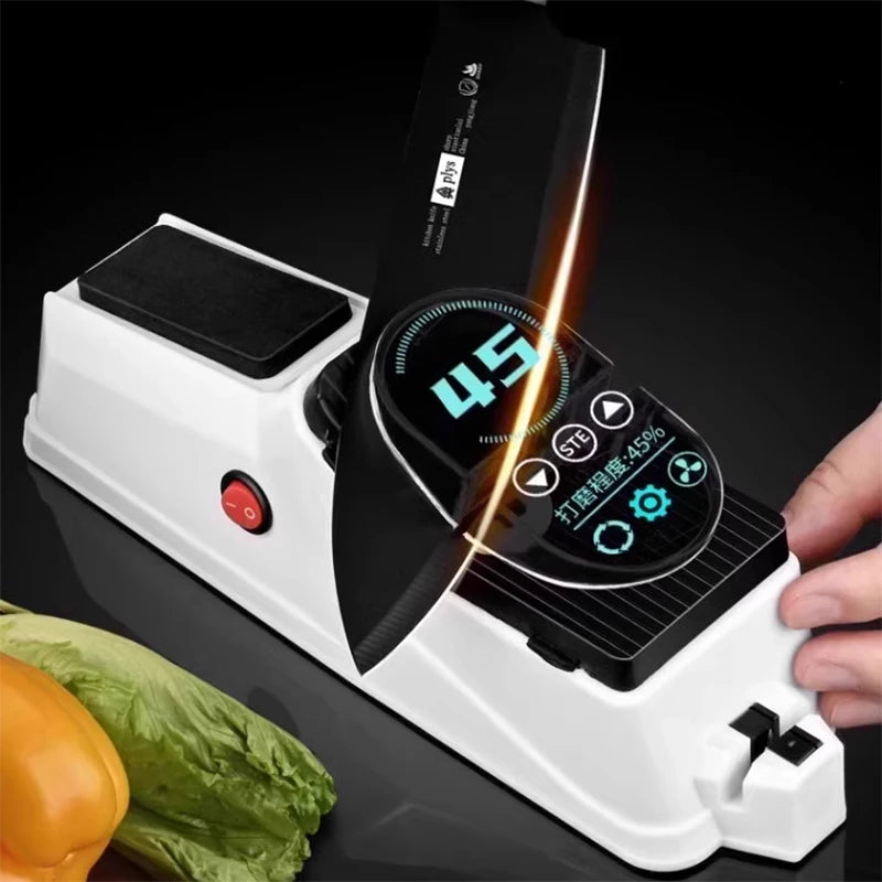 PLYS USB Electric Knife Sharpener – Automatic Ceramic Kitchen Electric Knife Sharpener Axl