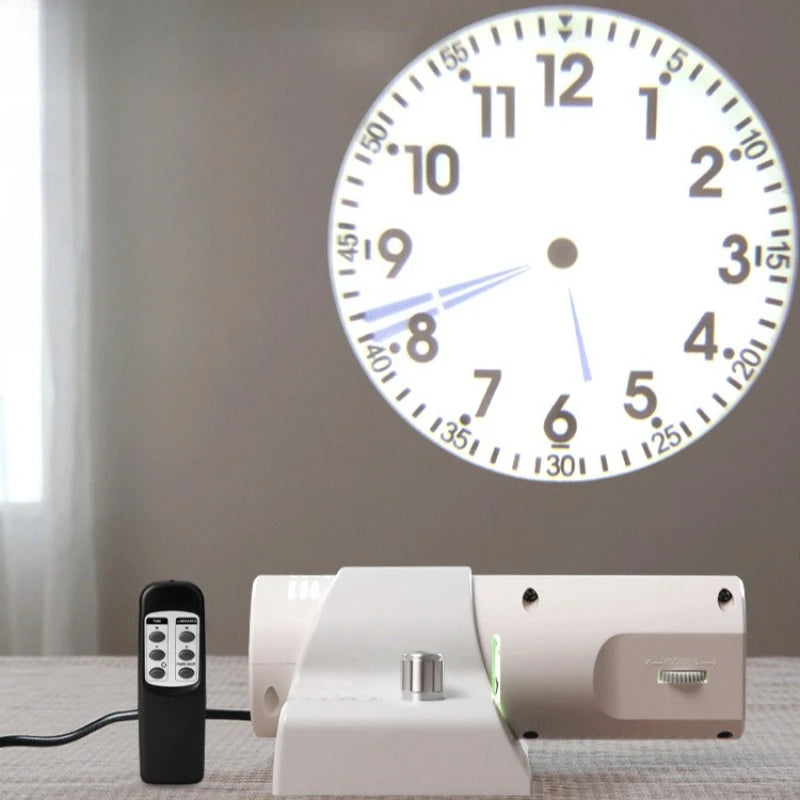 LED Projection Wall Clock – Silent Modern Multicolor Decor LED Projection Clock Axl