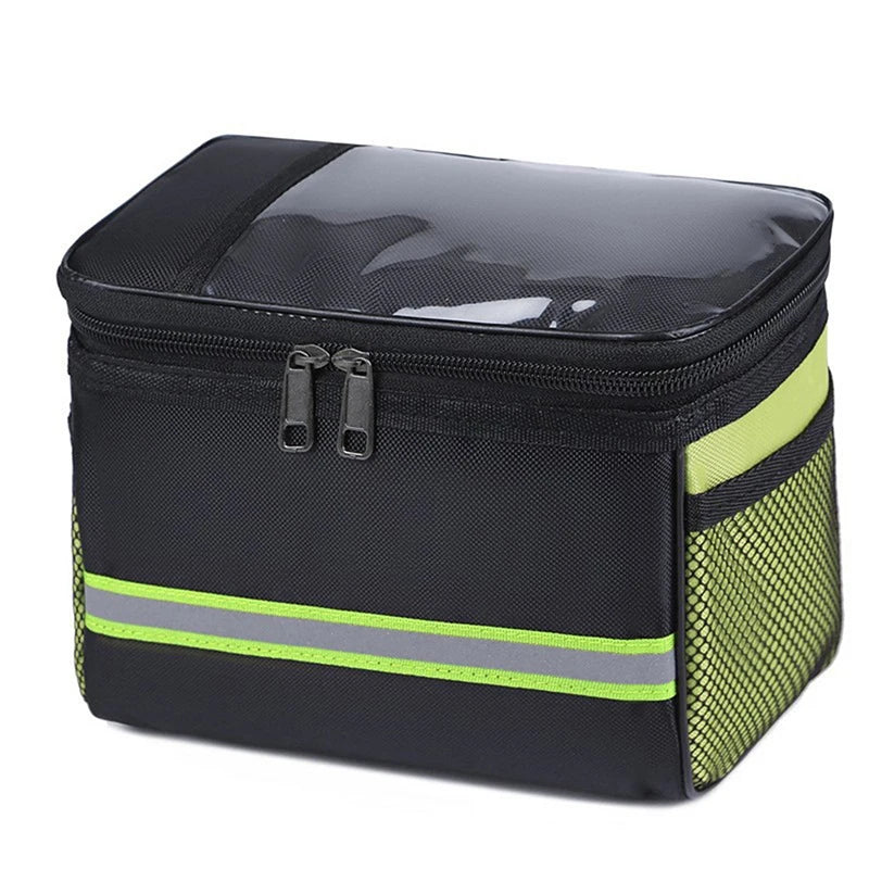 Waterproof Bike Handlebar Bag – Reflective Front Frame Pannier Bicycle Handlebar Bag Axl Green