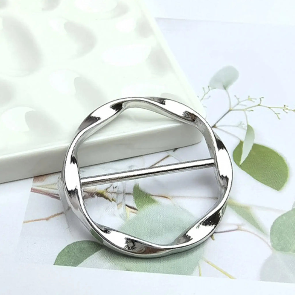 Women's Scarf Ring Clips 4-Piece Set – Pearl & Crystal Buckles Scarf Ring Clips Axl