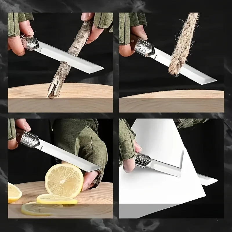 PLYS Mini Fixed Blade Knife with Sheath – EDC Stainless Steel Fixed Blade Knife Axl