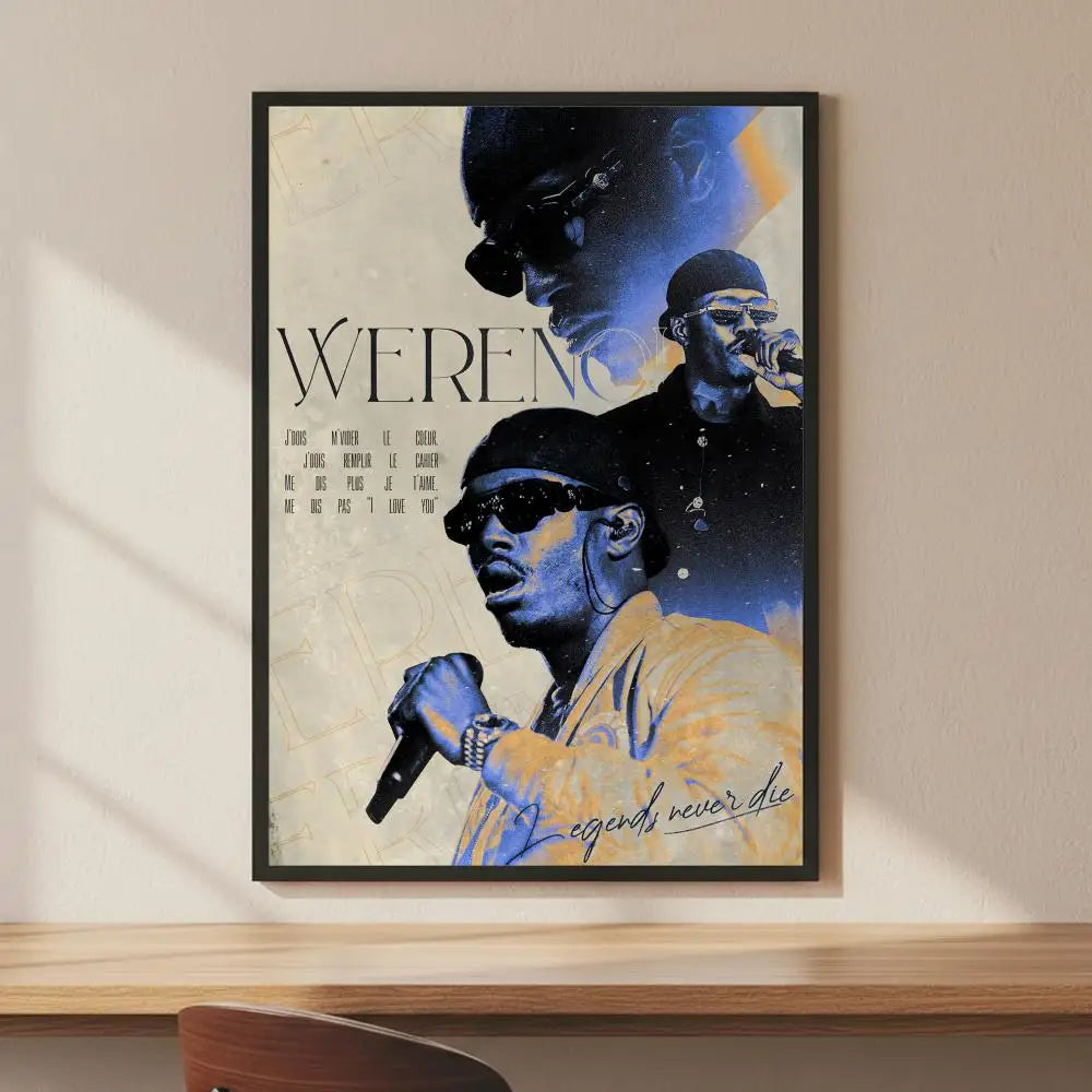 Werenoi HD Art Poster – Waterproof Self-Adhesive Wall Sticker Art Wall Poster Axl White12 15X20cmNoframe