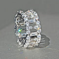 Huitan Hollow Band CZ Ring – Trendy Women's Crystal Jewelry Fashion Ring Axl T0502 7