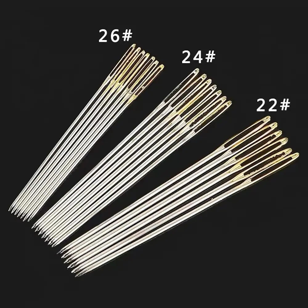 100-Pack Cross Stitch Darning Needles Sizes 22/24/26 Steel Embroidery Needles Set Axl