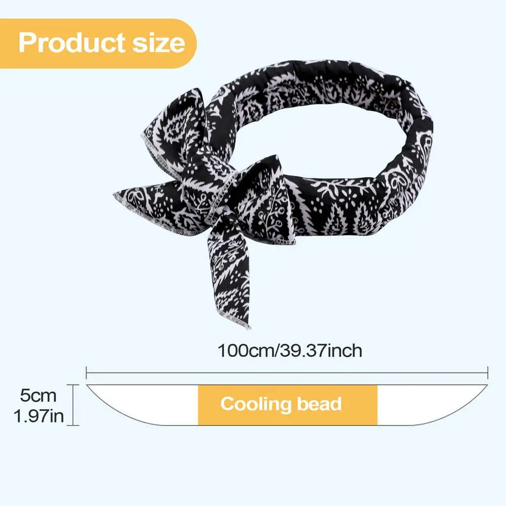 Pet Cooling Bandana Scarf – Ice Collar for Dogs & Cats Pet Cooling Bandana Axl Black