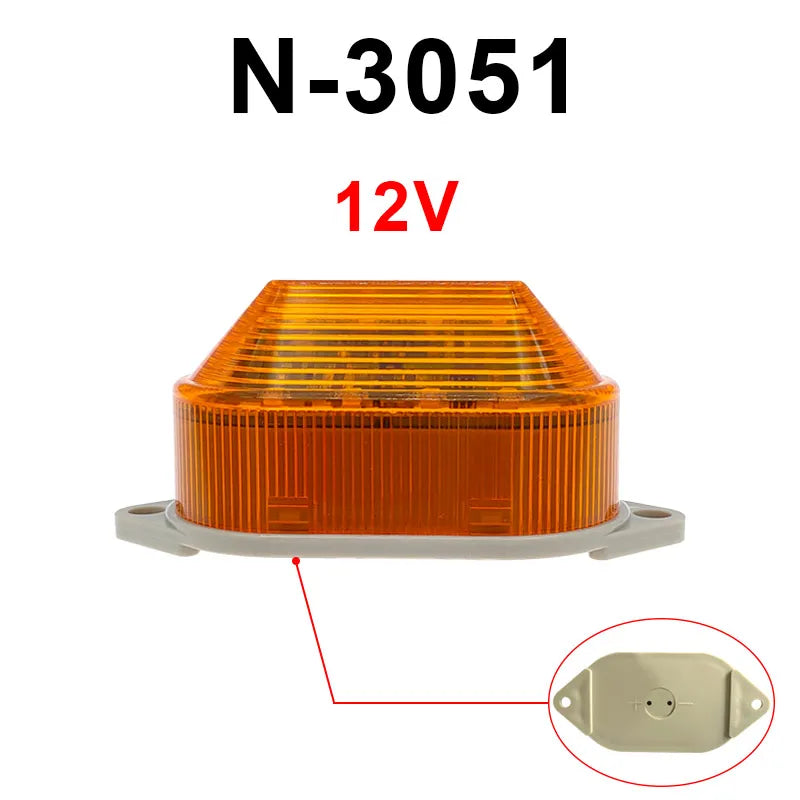 CNMAWAY TB40 LED Strobe Warning Light 12V 24V 220V IP44 LED Warning Light Axl Yellow 12V