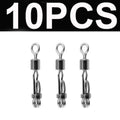 Rolling Swivel with Lock Snap – 10 Pcs Fishing Connectors Fishing Swivel Connector Axl 2-