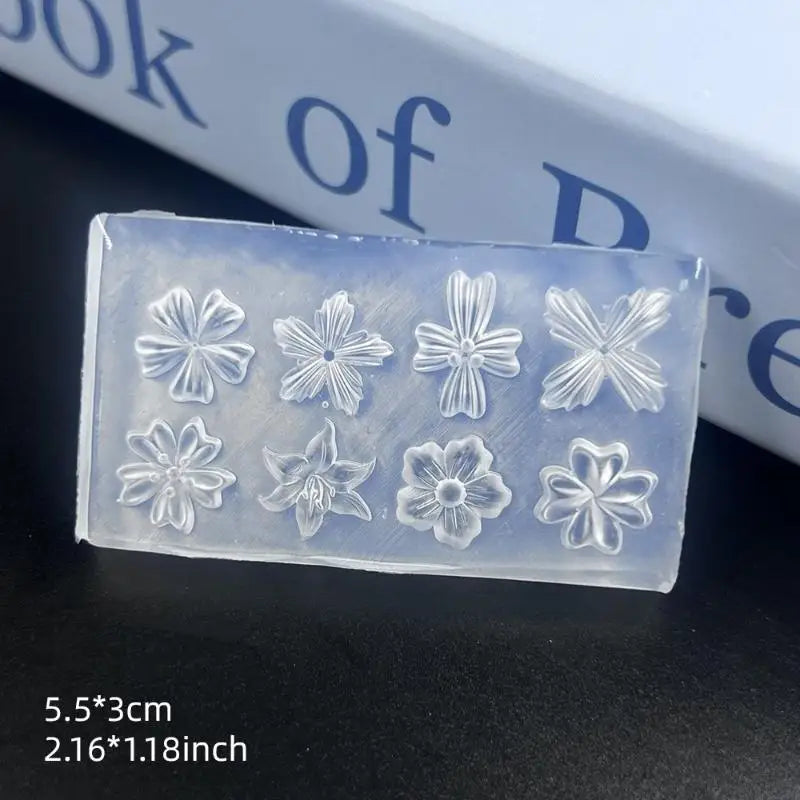 Silicone 3D Flower Nail Art Mold – Reusable DIY Petal Template Nail Art Mold Axl A2