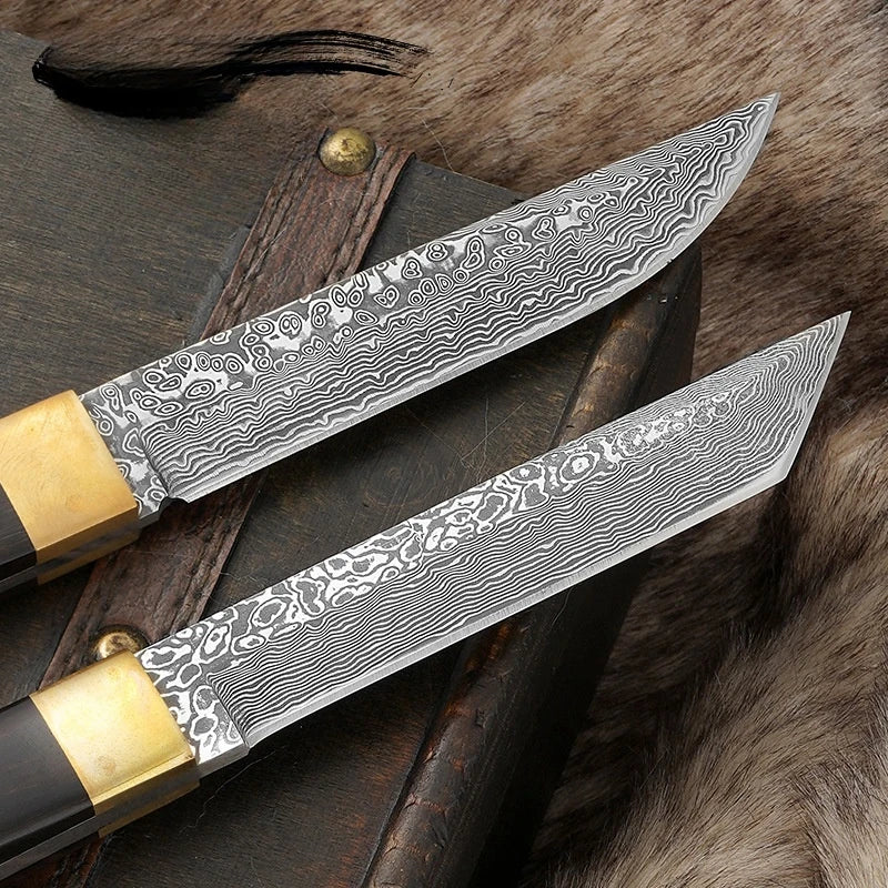 Forged Meat Cleaver & Boning Knife – Teardrop Patterned Blade Kitchen Chef Knife Axl