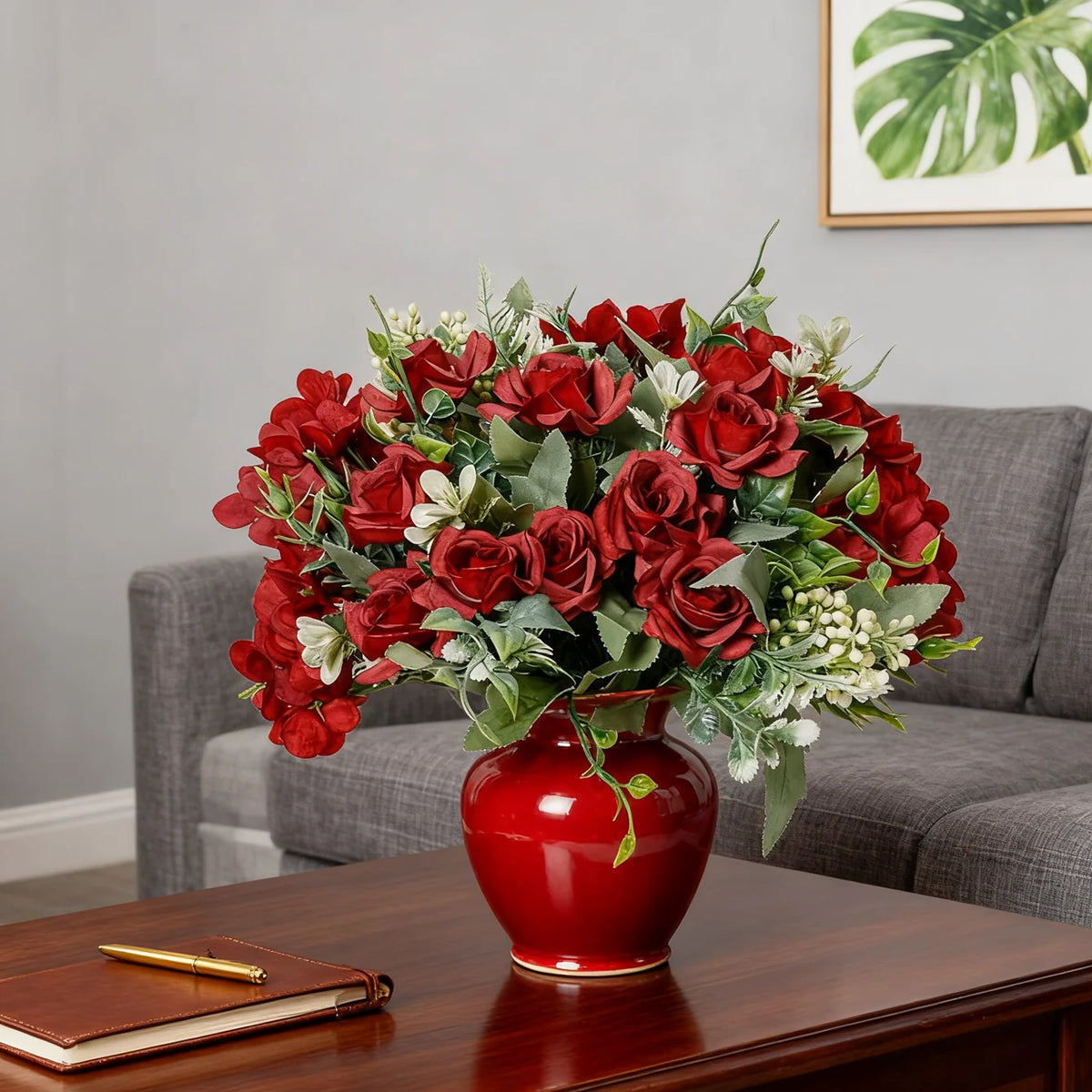 Silk Gardenia Hydrangea Artificial Flowers – Wedding & Home Décor Artificial Flower Bouquet Axl