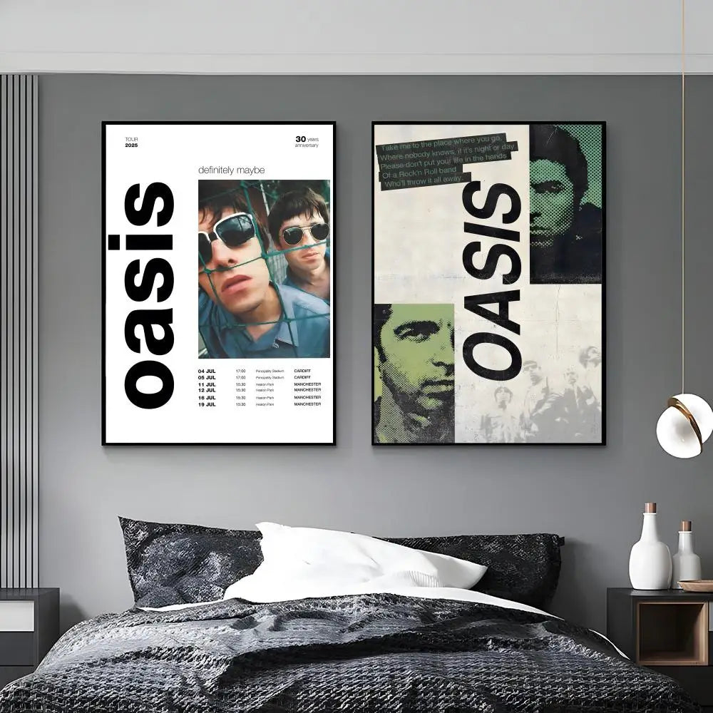 Oasis Band HD Art Poster – Waterproof Sticky Wall Decor Wall Art Poster Axl