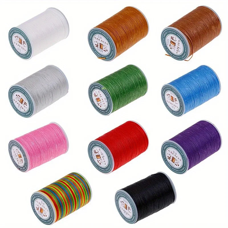 90m Waxed Polyester Sewing Thread 0.8mm – Leather DIY Cord Waxed Sewing Thread Axl
