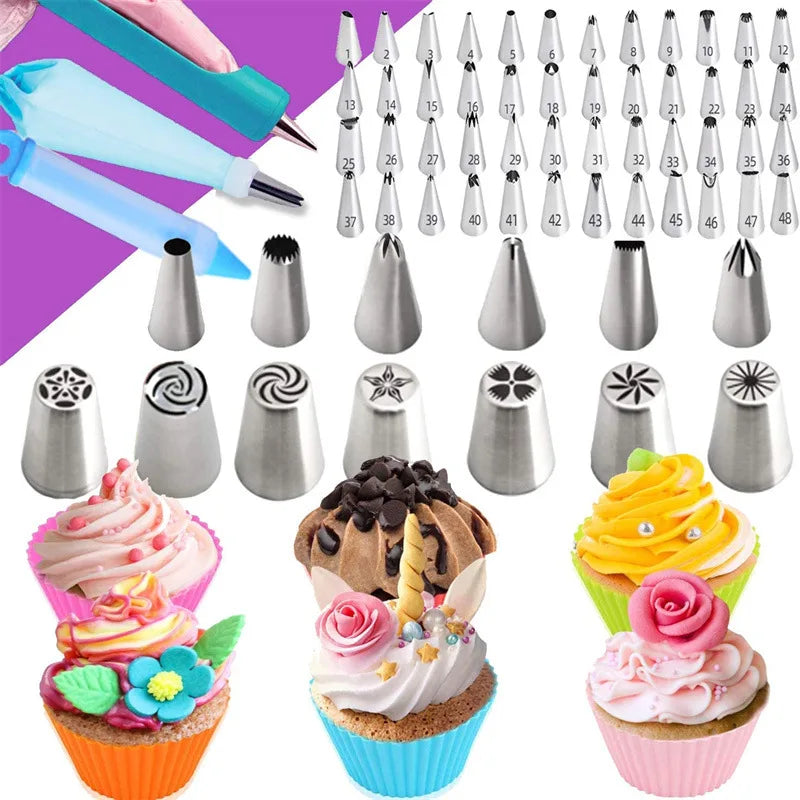 492-Piece Cake Decorating Kit – Turntable, Tips & Tools Cake Decorating Kit Axl