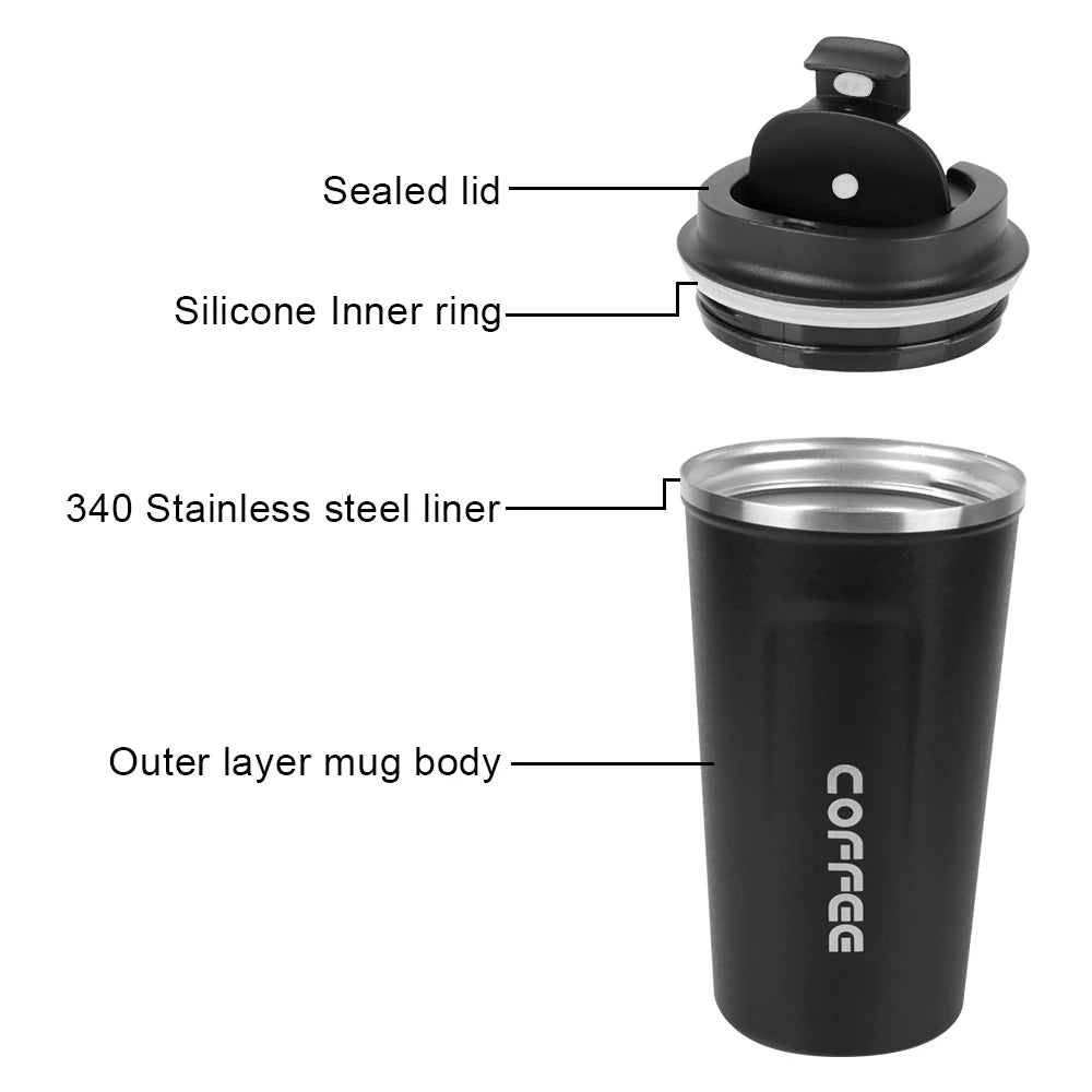 Double-Wall Stainless Steel Travel Thermos Mug 380/510ml Travel Thermos Mug Axl