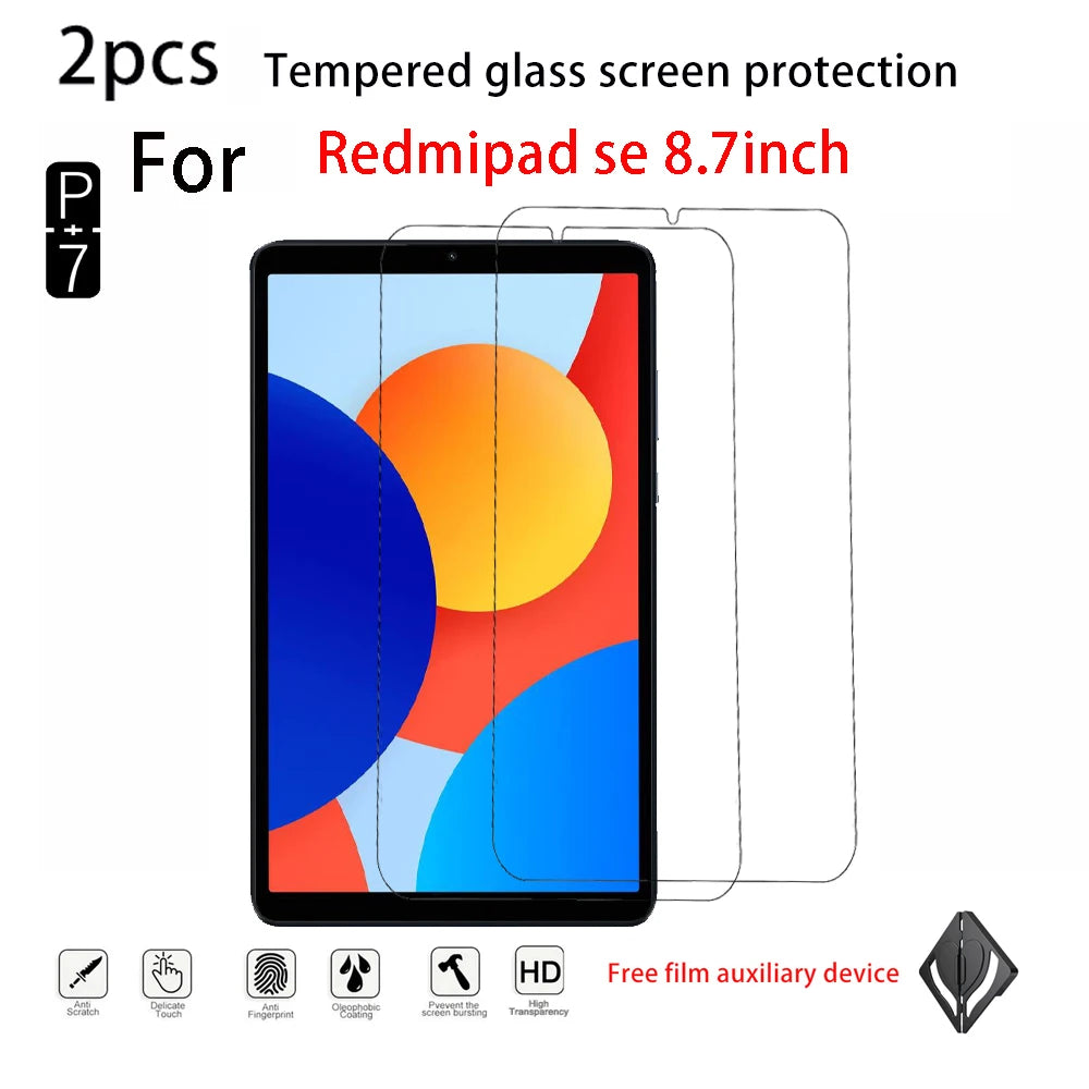 2-Pack HD Tempered Glass Screen Protector for Redmi Pad Pro & SE Tablet Screen Protector Axl Redmipad SE 8.7inch