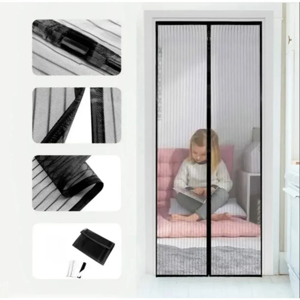 Magnetic Door Mosquito Net – Polyester Insect Screen Curtain Mosquito Net Curtain Axl