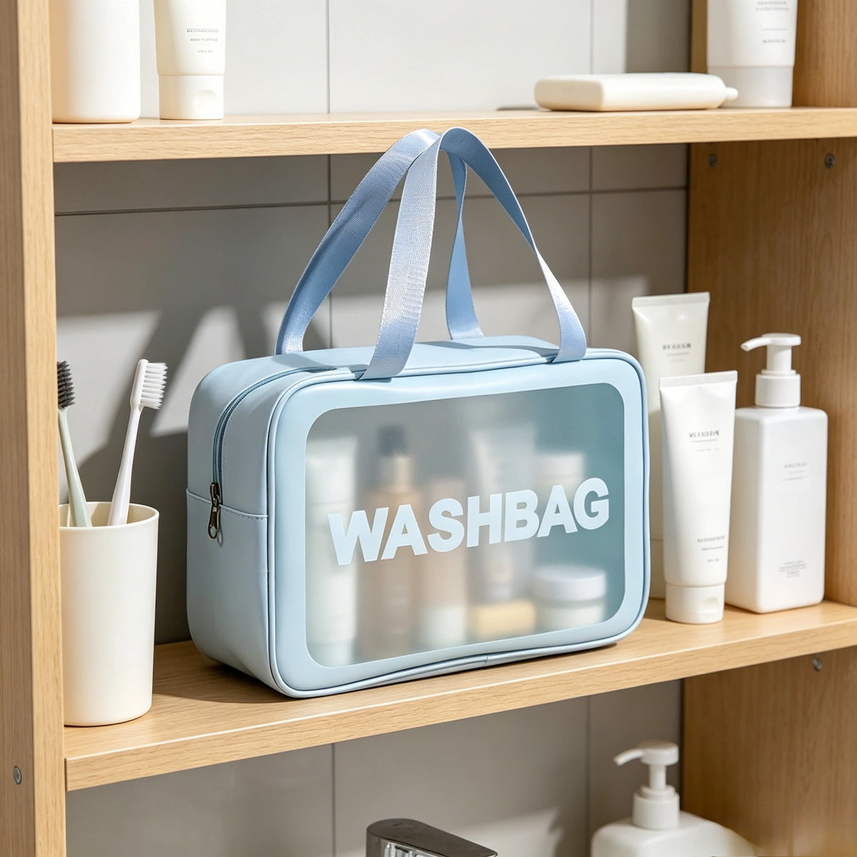 Large Clear Toiletry Bag – Waterproof Travel Makeup Organizer Clear Toiletry Bag Axl