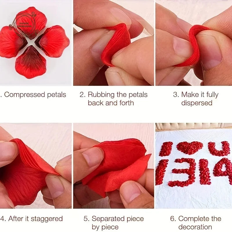 1000 Artificial Silk Rose Petals – Wedding & Party Décor Artificial Flower Petals Axl