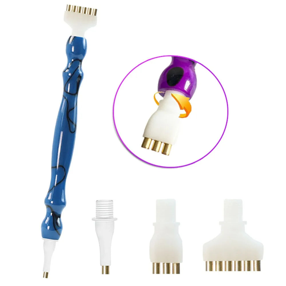 5D Diamond Painting Pen & Replacement Tips – DIY Drill Craft Tool Diamond Painting Pen Axl Blue A-3 Heads
