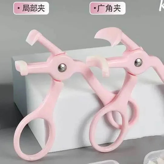 Wide Angle Eyelash Curler – Long-Lasting Curl Makeup Tool Eyelash Curler Axl pink two-piece set